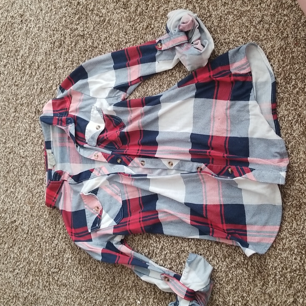 Small red and white flannel from Rue21